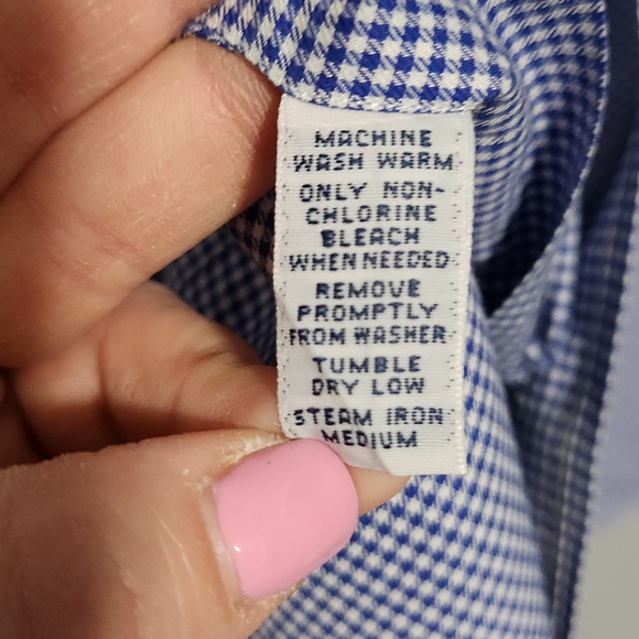 POLO RALPH LAUREN Andrew Mens 17 Neck 34/35 Blue Gingham Button Down Preppy - Picture 8 of 12